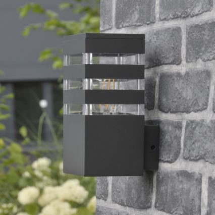 LED RGBW himmennettävä ulkoseinävalaisin TEKSAS 1xE27/9W/230V 2700-6500K Wi-Fi IP44 antrasiitti
