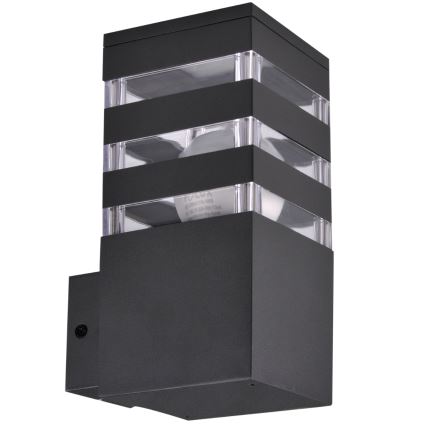LED RGBW himmennettävä ulkoseinävalaisin TEKSAS 1xE27/9W/230V 2700-6500K Wi-Fi IP44 antrasiitti