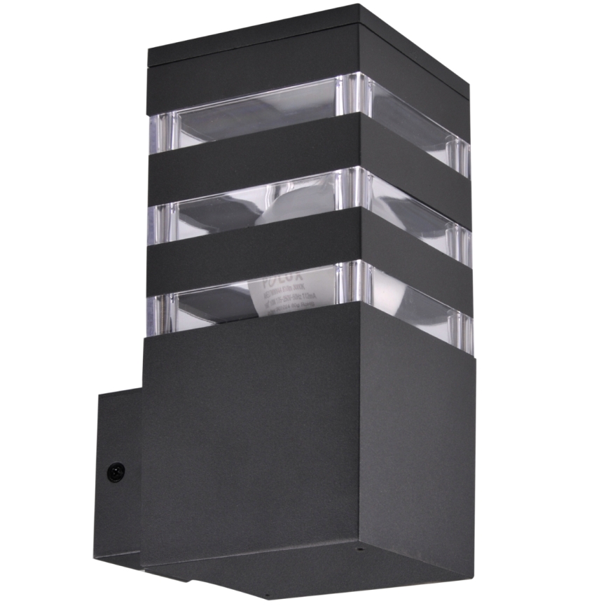 LED RGBW himmennettävä ulkoseinävalaisin TEKSAS 1xE27/9W/230V 2700-6500K Wi-Fi IP44 antrasiitti