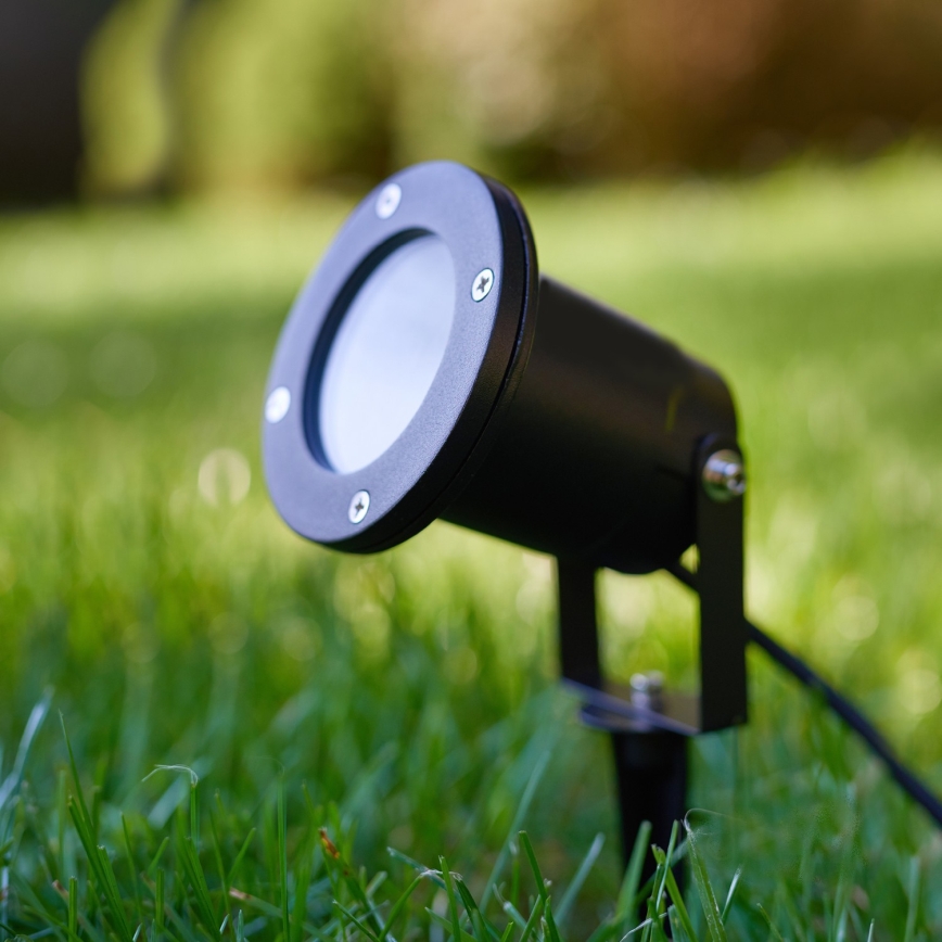 LED RGBW himmennettävä ulkovalaisin BLAKE 1xGU10/4,8W/230V IP65 + kauko-ohjain