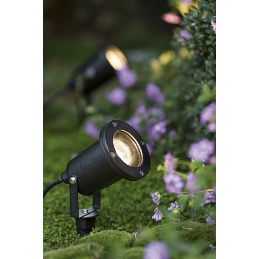 LED RGBW himmennettävä ulkovalaisin BLAKE 1xGU10/4,8W/230V IP65 + kauko-ohjain