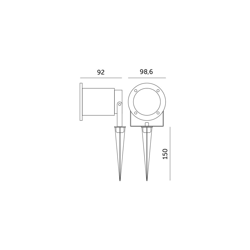 LED RGBW himmennettävä ulkovalaisin BLAKE 1xGU10/4,8W/230V IP65 + kauko-ohjain