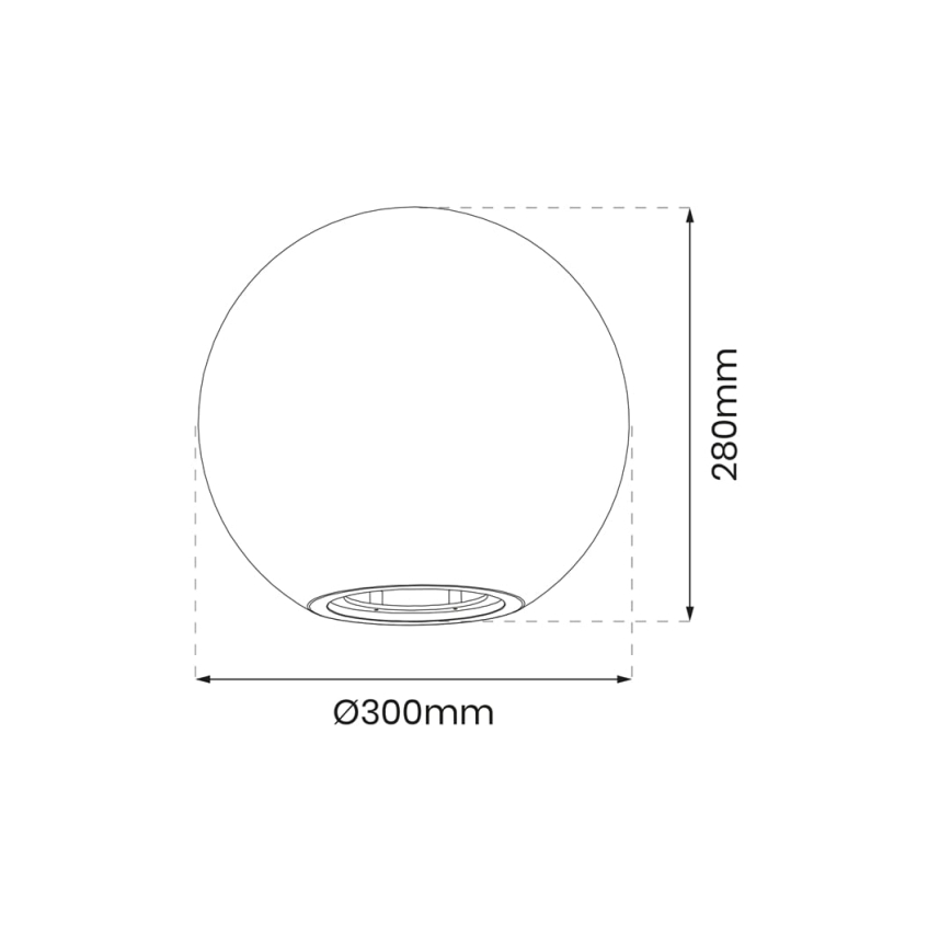 LED RGBW himmennettävä ulkovalaisin GLOBO 1xE27/12W/230V 2700-6500K halkaisija 30 cm IP44 Wi-Fi