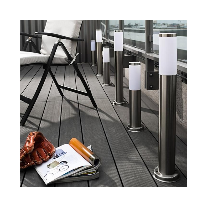 LED RGBW himmennettävä ulkovalaisin LIVIA 1xE27/6,5W/230V 2700-6500K Wi-Fi 100 cm IP44 hopeanvärinen