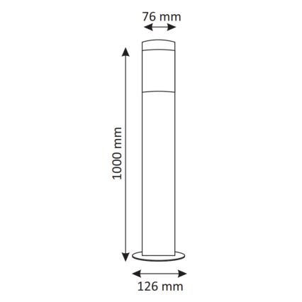 LED RGBW himmennettävä ulkovalaisin LIVIA 1xE27/6,5W/230V 2700-6500K Wi-Fi 100 cm IP44 hopeanvärinen