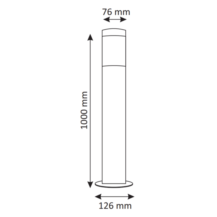 LED RGBW himmennettävä ulkovalaisin LIVIA 1xE27/6,5W/230V 2700-6500K Wi-Fi 100 cm IP44 hopeanvärinen