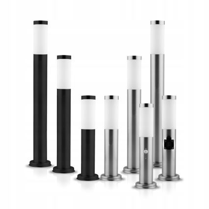 Himmennettävä LED RGBW -ulkovalaisin LIVIA 1xE27/6,5W/230V 2700-6500K Wi-Fi 45 cm IP44 hopea