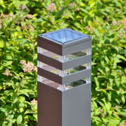 LED RGBW himmennettävä ulkovalaisin TEKSAS 1xE27/12W/230V 2700-6500K Wi-Fi 44 cm IP44 antrasiitti