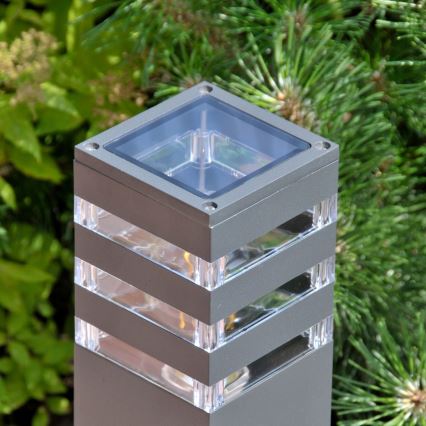 LED RGBW himmennettävä ulkovalaisin TEKSAS 1xE27/12W/230V 2700-6500K Wi-Fi 44 cm IP44 antrasiitti