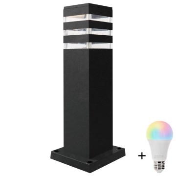 LED RGBW himmennettävä ulkovalaisin TEKSAS 1xE27/9W/230V 2700-6500K Wi-Fi 44 cm IP44 antrasiitti