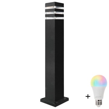 LED RGBW himmennettävä ulkovalaisin TEKSAS 1xE27/9W/230V 2700-6500K Wi-Fi 74 cm IP44 antrasiitti