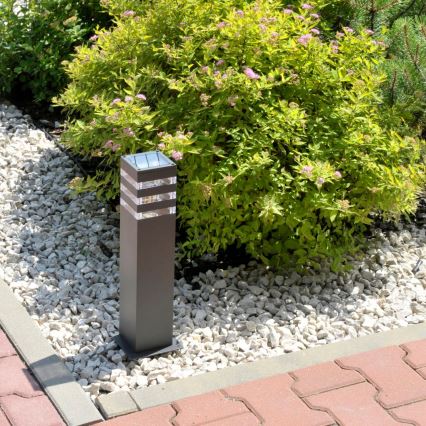 LED RGBW himmennettävä ulkovalaisin TEKSAS 1xE27/9W/230V 2700-6500K Wi-Fi 44 cm IP44 antrasiitti
