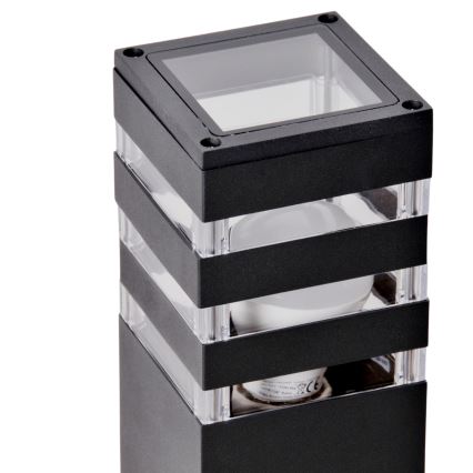 LED RGBW himmennettävä ulkovalaisin TEKSAS 1xE27/9W/230V 2700-6500K Wi-Fi 44 cm IP44 antrasiitti