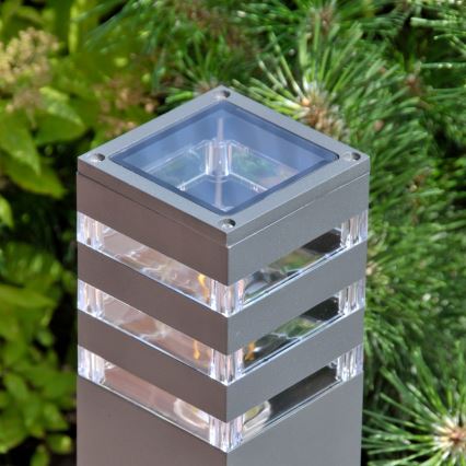 LED RGBW himmennettävä ulkovalaisin TEKSAS 1xE27/9W/230V 2700-6500K Wi-Fi 74 cm IP44 antrasiitti