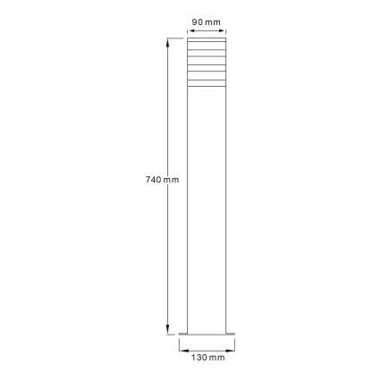 LED RGBW himmennettävä ulkovalaisin TEKSAS 1xE27/9W/230V 2700-6500K Wi-Fi 74 cm IP44 antrasiitti