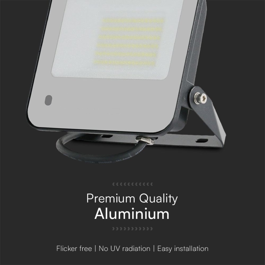 LED RGBW Himmennettävä valonheitin LED/50W/230V IP65 harmaa + kauko-ohjaus