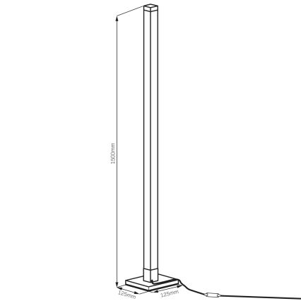 LED RGBW himmennettävä lattiavalaisin MAGICAL LED/7W/230V + kaukosäädin