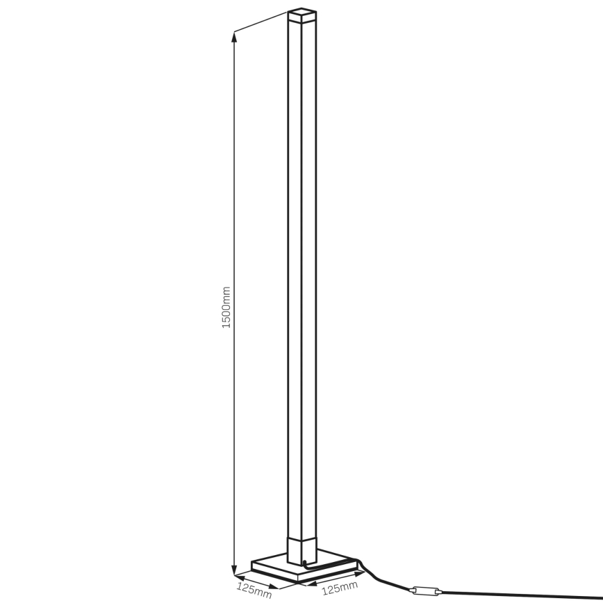 LED RGBW himmennettävä lattiavalaisin MAGICAL LED/7W/230V + kaukosäädin