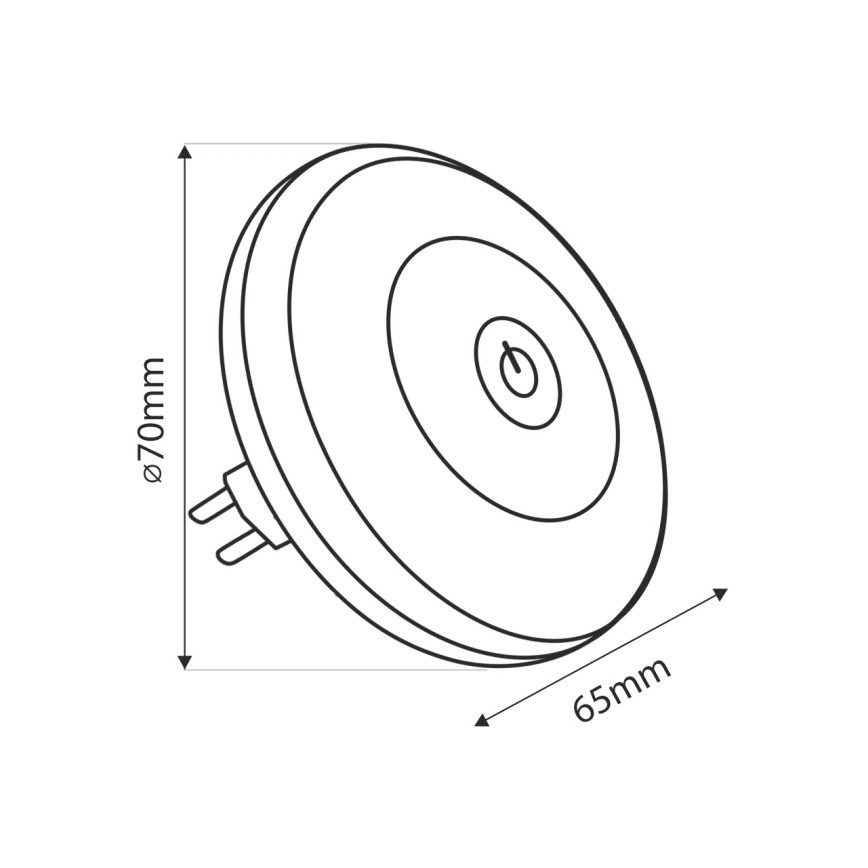 LED RGBW Yövalo LED/1W/230V valkoinen