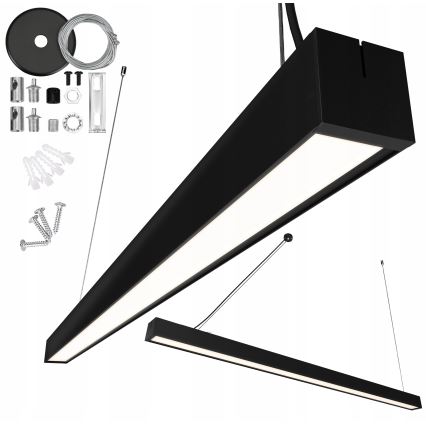 LED-riippu-/pintavalaisin 44W/230V 6000K 120 cm musta