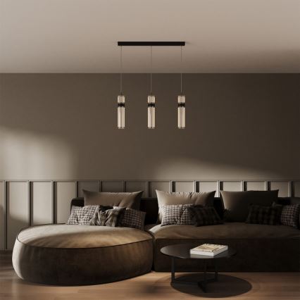 LED-riippuvalaisin AMBIENTE johdolla 3xLED/6W/230V 3000/4000/6000K musta