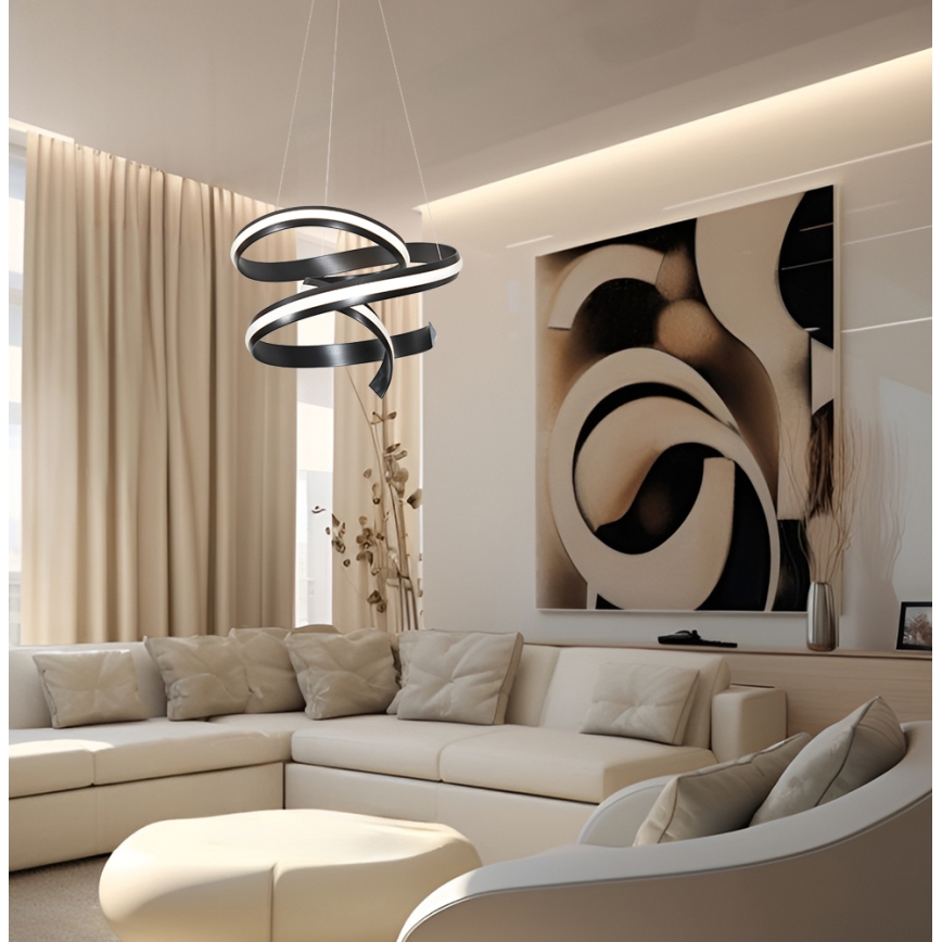 LED-riippuvalaisin AREZIA 62W/230V, musta