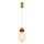 LED-riippuvalaisin FLORES LED/7W/230V, kulta/ruskea