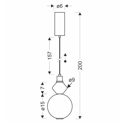 LED-riippuvalaisin FLORES LED/7W/230V, kulta/ruskea