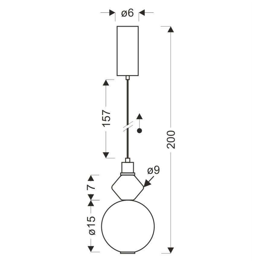 LED-riippuvalaisin FLORES LED/7W/230V, kulta/ruskea