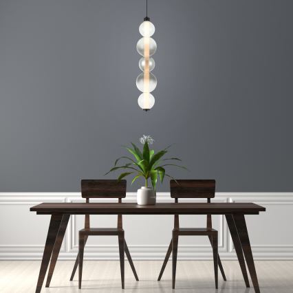 LED-riippuvalaisin johdolla LUMMI LED/19W/230V musta/savunvärinen