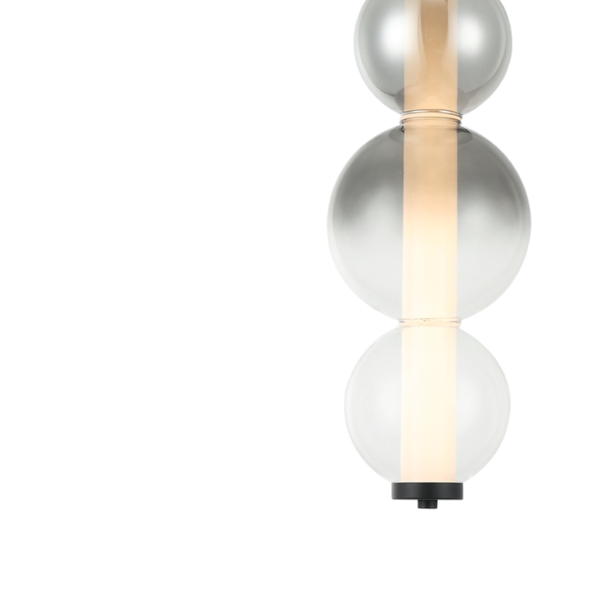 LED-riippuvalaisin johdolla LUMMI LED/19W/230V musta/savunvärinen