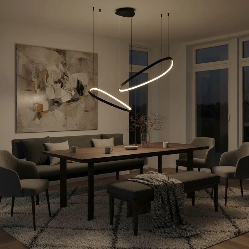 LED-riippuvalaisin johdolla MICHELLE LED/48W/230V 4000K musta