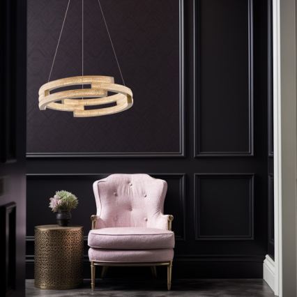 LED-riippuvalaisin johdolla TARJA LED/36W/230V 3000/4000/6000K halkaisija 60 cm kultainen