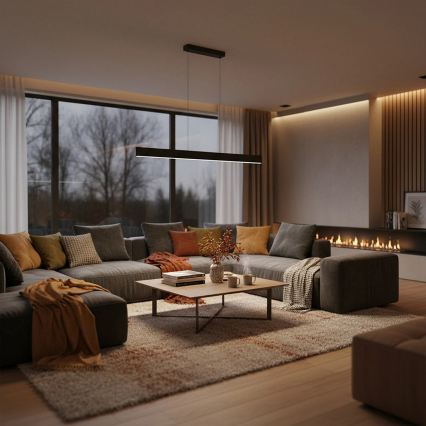 LED Riippuvalaisin kaapelilla BERNADETTA LED/20W/230V 4000K musta