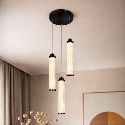 LED-riippuvalaisin kaapelilla CORTE LED/25W/230V musta