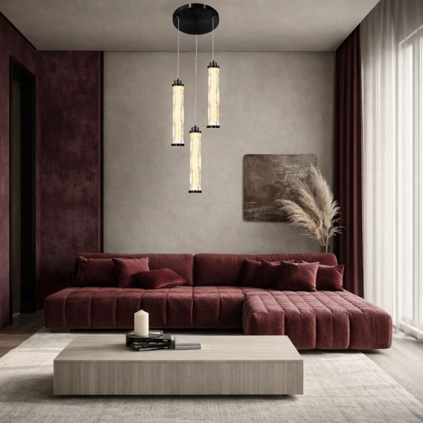 LED-riippuvalaisin kaapelilla CORTE LED/25W/230V musta