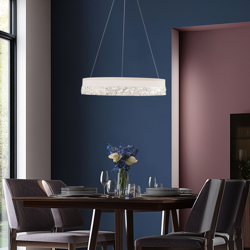 LED-riippuvalaisin kaapelilla FROZI LED/32W/230V Ø 50 cm valkoinen