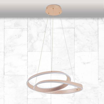 LED-riippuvalaisin kaapelilla GLOW LED/75W/230V 4000K halkaisija 60 cm kultainen