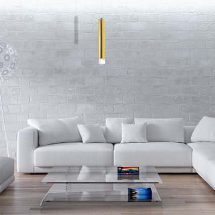 LED-riippuvalaisin kaapelilla GOLDIE LED/5W/230V, kultainen