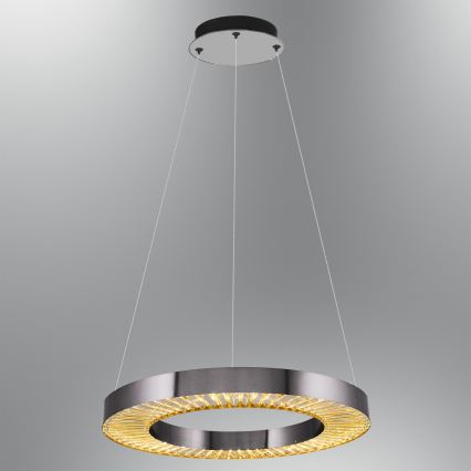 LED-riippuvalaisin kaapelilla JESI LED/35W/230V 3000K halkaisija 60 cm hopea