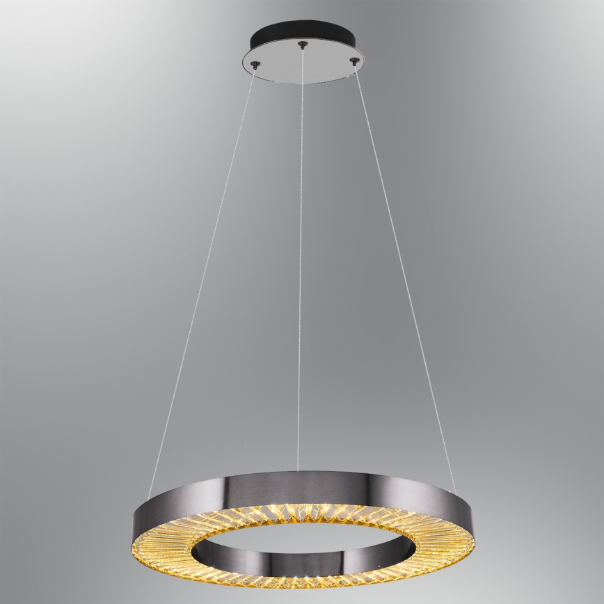 LED-riippuvalaisin kaapelilla JESI LED/35W/230V 3000K halkaisija 60 cm hopea