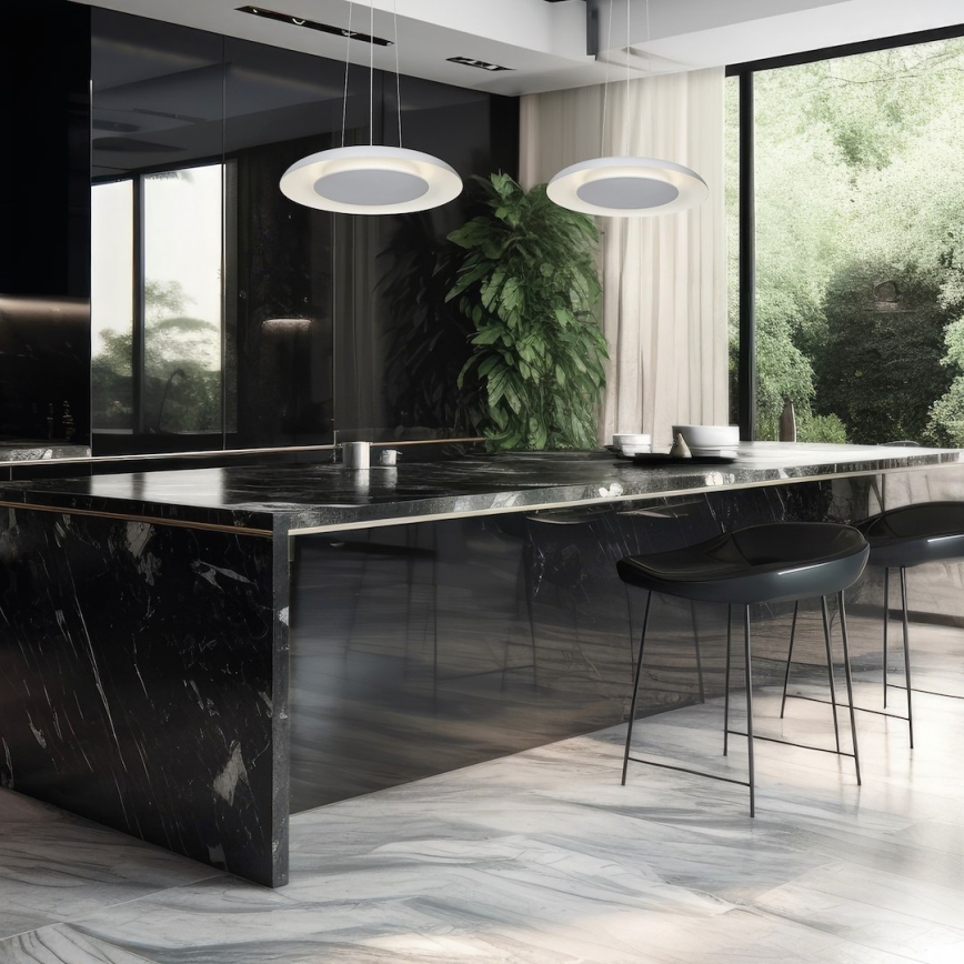 LED-riippuvalaisin kaapelilla PIATTINO LED/30W/230V 2700/3200/4000K halkaisija 40 cm valkoinen