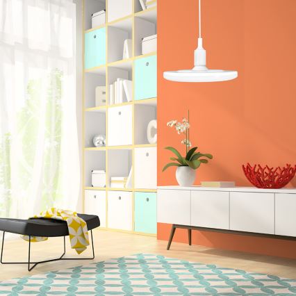 LED-riippuvalaisin KIKI 1xE27/10W/230V valkoinen