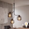 LED-riippuvalaisin langalla CESAR 3xE27/15W/230V musta/savunharmaa
