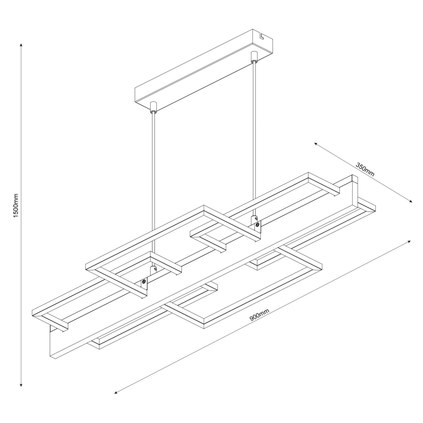 LED-riippuvalaisin langalla LARYSA LED/35W/230V mänty