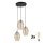 LED-riippuvalaisin langalla SEBO 3xE27/15W/230V musta/savubeige