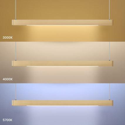 LED-riippuvalaisin lankaripustuksella LINEA LED/36W/230V 3000/4000/5700K CRI 90 kullanvärinen