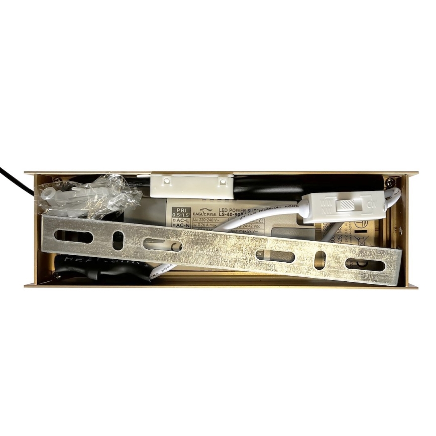 LED-riippuvalaisin lankaripustuksella LINEA LED/36W/230V 3000/4000/5700K CRI 90 kullanvärinen