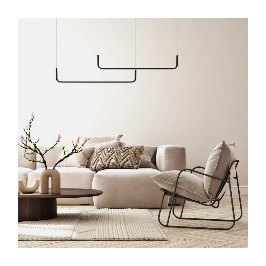 LED-riippuvalaisin MALAWI vaijerilla 2xLED/20W/230V 3000/4000/6000K musta