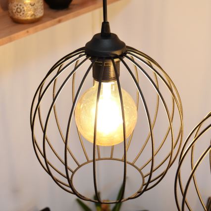 LED-riippuvalaisin köydellä MERCURE 3xE27/15W/230V